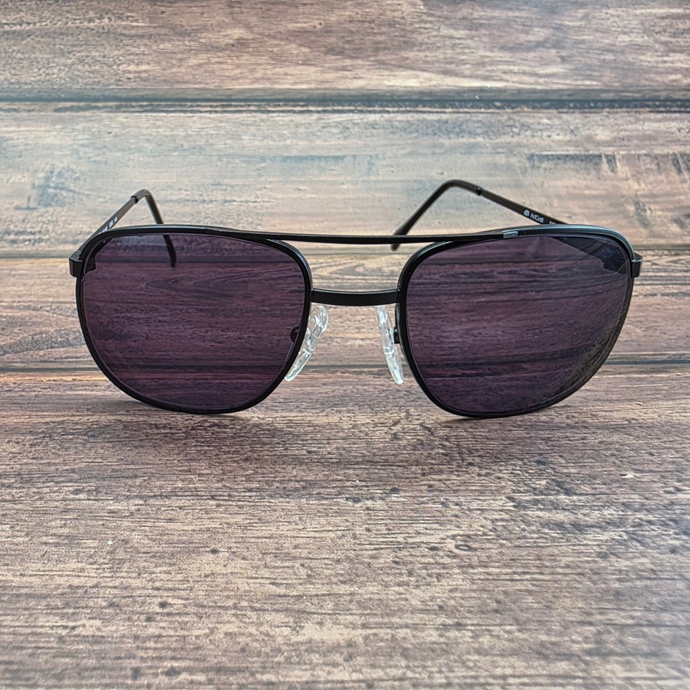 ArtCraft USA Mens Black Metal Aviator Sunglasses Purple Tint Lens OP‎ 52 18 140